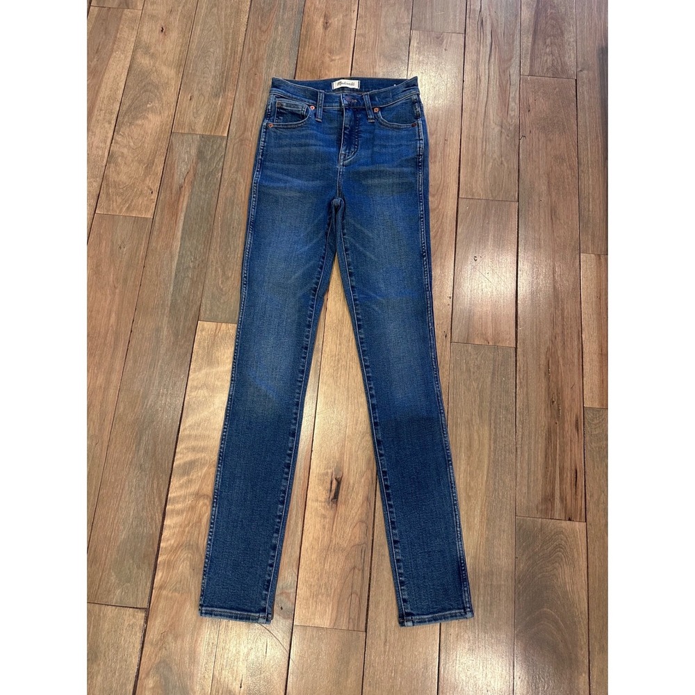 Madewell 10 High-Rise Skinny Jeans Medium Wash Blue Denim 23T Tall